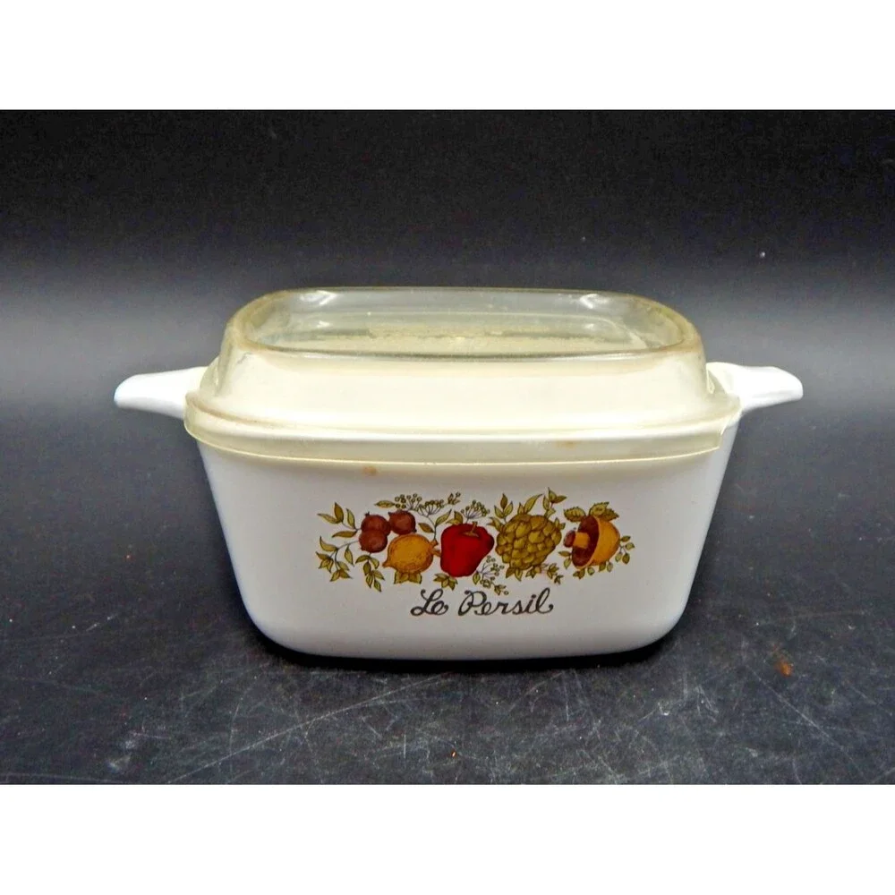 Corning Ware P-43-B Casserole Dish Spice Of Life Plastic Lid 700 ML Le Persil D